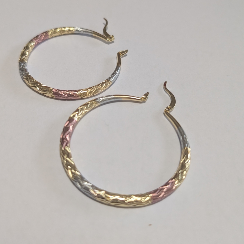 Elegant Gold and Silver Hoop Earrings, Fantasy Earrings